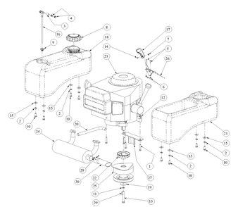 Engine Assembly - 15hp Kawasaki Diagram and Parts List for Z-FORCE15 53AA5D2L100 Cub Cadet Lawn Tractor